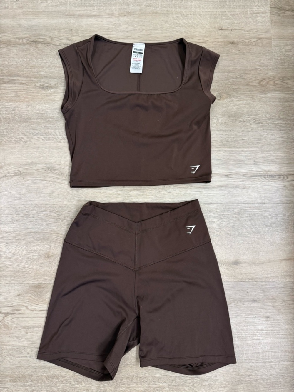 Gymshark set in dark brown
